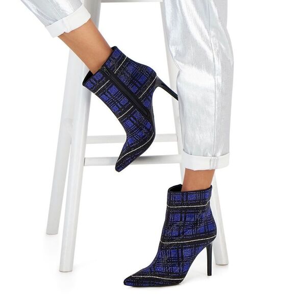 Blue and black rhinestone booties - Picture 1 of 5